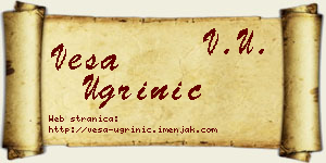 Vesa Ugrinić vizit kartica